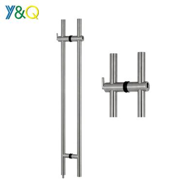 China Simple High Quality American Style Door Stainless Steel H Shape Door Handles With Lock for sale