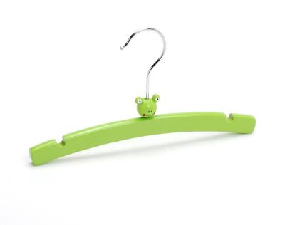 China Eco-friendly Kids Wooden Hanger With Pet Head , Kids Natural Color Wooden Hanger for sale