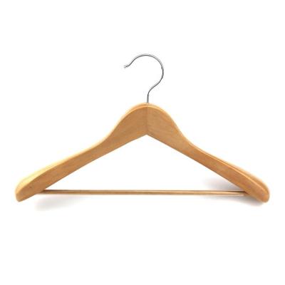 China Luxury Wooden Garment Coat Hanger With Wide Shoulder for sale