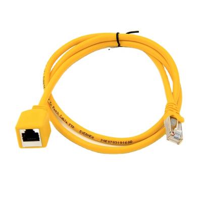 China 8P8C Yellow FTP RJ45 Male To Female Ethernet Extension Cable For LAN RJ2021112401 for sale