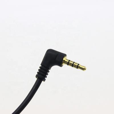 China Phone Customized TS TRS TRRS 3.5mm Audio Jack Cable Right Angle Pole 3 Pole 3 Cable for sale