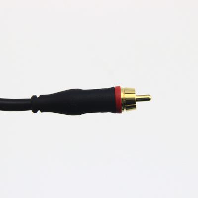 China DVD player customized 0.15m black audi video cable gold plated rca plug rca to rca cable male to male for sale