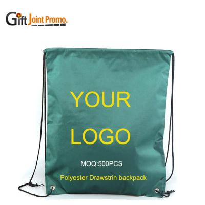 China 210d backpack drawstring bag/drawstring bag, custom size drawstring bag, silk screen drawstring backpack bag for sale