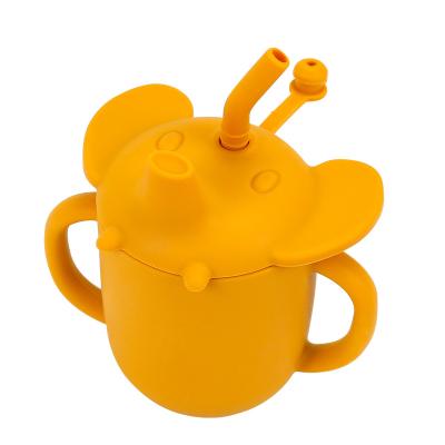 China BPA Free Animal Shape BPA Free Silicone Baby Cup Food Grade Silicone Toddler Cup 200ml for sale