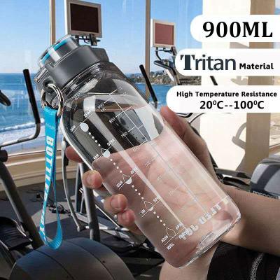 China 1000ml Amazon Bottle Manufacturer Water Bottle BPA Tritan Free Hot Motivational Plastic Viable Sports Bottle for sale