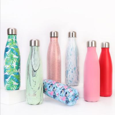 China Business 17oz Cola Shaped Leak Proof Double Walled Cola Shape Bottle Keeps Drinks Cold And Hot for sale