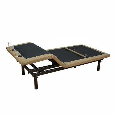 China Cost Effective Remote Adjustable Electric Adjustable Bed RAB2 Black and Brown/Customized Modern 124 Color Home Furniture Bedroom Furniture for sale