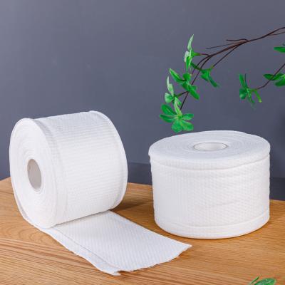 China Wet & Dry Disposable Towel Paper Coil Style Women's Disposable Soft Tissue Face Towel Cleaning Beauty Pads Cotton Face Thickened for sale