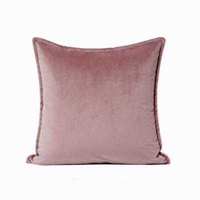 China Viable Home Decor Light Pink Luxury Velvet Cushion Pillow Covers 18x18 For Living Room Sofa Bed Backrest for sale