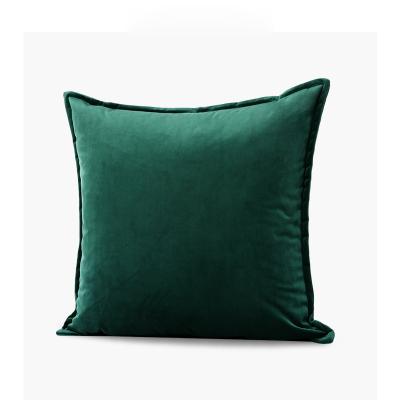 China Emerald Velvet Pillowcase Custom Living Room Sofa Cushion Cover 20*20inches Sustainable Tile Covers 18*18 for sale