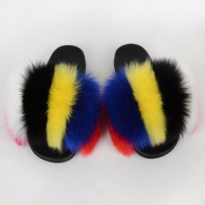 China Fashion Trend New Products Fuzzy Sandal Faux Fur Slipper Women for sale