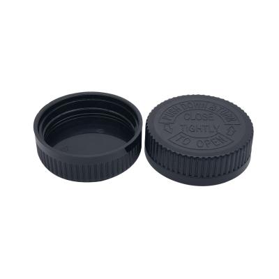 China Child Safe Free Samples 53 Mm Child Resistance Cap 53/400 Black Screw Cap for sale