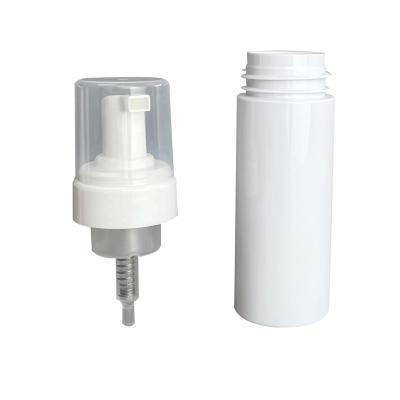 China Household products 150ml white bottle with 42mm foam pump cream lotion bottle with press pump cap for sale