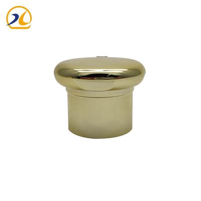 China Non Spill 24/415 Crown Shape Flip Top Plastic Electroplating Capsule For Shampoo for sale