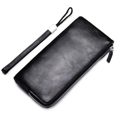 China New Fashion Youth Fashion Zipper Mobile Phone Long Style Ultrathin Men's PU Leather Wallet Waterproof Korean Male Bag Purse for sale