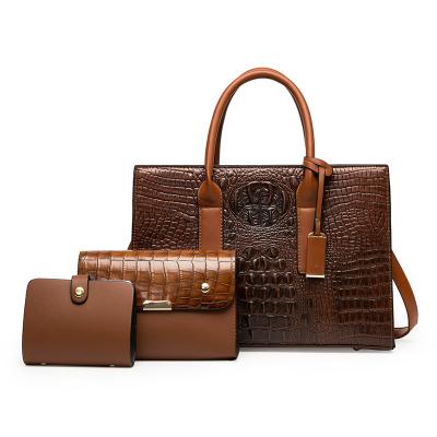 China JOWYAR fashion crocodile print designer famous brand sets of handbags leather women bags cross shoulder - body bag for female 2022 for sale