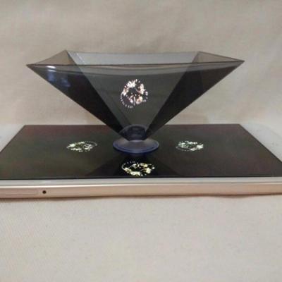 China Promotional Sight Gift Mini Universal 3D Hologram Pyramid 3D Hologram Pyramid Show 3D Projector For Movie for sale