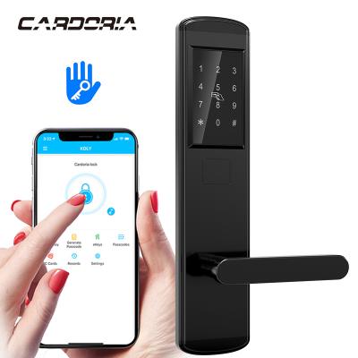 Κίνα With Card Issuer Cardoria TTT Aluminum Door Wifi Fingerprint Handle Digital App Life Manual Biometric Stainless Steel Smart Lock προς πώληση