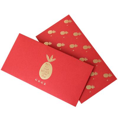 China Gift Packaging Foil Stamping Custom Chinese New Year Paper Envelope Packaging for sale