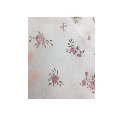 China Beautiful Custom Shoes 17Gsm Floral Printed Biodegradable White Translucent Tissue Paper Gift Wrapping Tissue Paper for sale