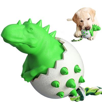 China New Dinosaur Boar Egg Dog Viable Molar Chewing Stick Durable Dog Teething Toy for sale