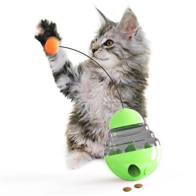 China Automatic Pet Supplies Cat Riddle Tumbler Cat Toys Relieving Permeable Snack Ball for sale