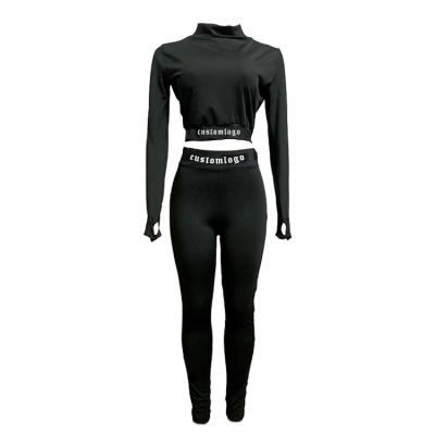 China QUICK DRY custom make womens summer suits black spandex polyester spandex long sleeve shirts and pants womens suits for sale