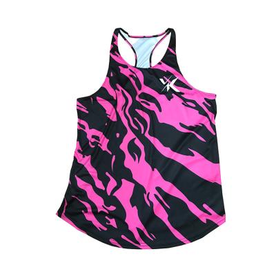 China Anti-pilling Custom Make All Over Printing Camouflage Tank Top Men Summer Fitness Vest for sale