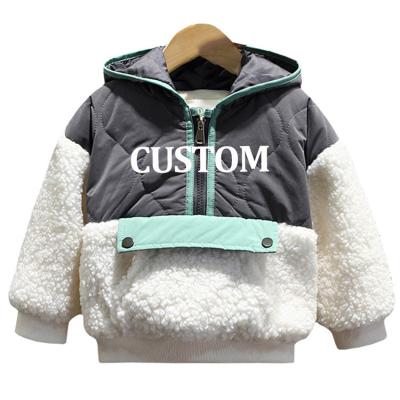 China Custom Anti-wrinkle Boys Fall Winter Sweater New Winter Clothes Children's Fleece Sweater Lambswool Hoodie for sale