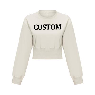 China Anti-wrinkle customized new fall and winter size yoga threaded jacket, fashionable all-match casual loose sports sweater women for sale