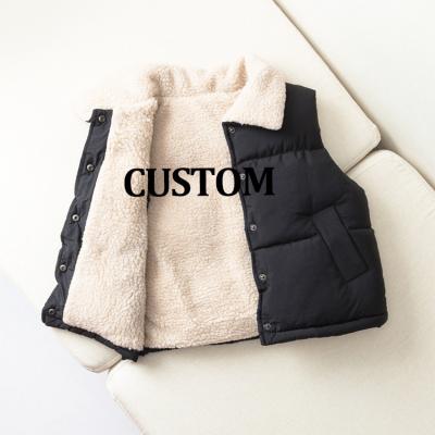 China Customized children's vest autumn and winter windproof thickened outer wear girls lamb vest boys vest vest for sale