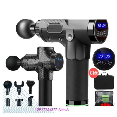 China 12V 16.8V 24V Electric Body Massage Gun Tissue Body Massager Percussion Muscle Massager LCD Deep Touch Display Fascia Gun for sale