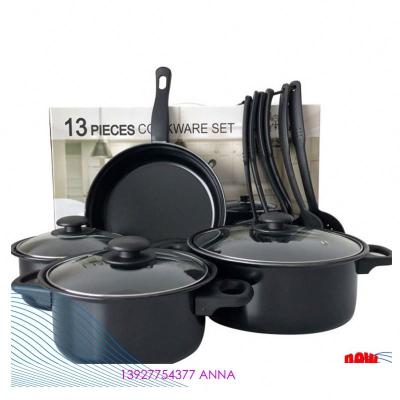 China 13 PCS Home Kitchen Non-Stick Frying Pan Pan Cast Iron Pot Set Cooking Pans Non Stick Cookware Sets Jogo De Panelas for sale