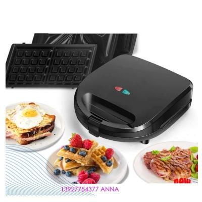 China 180 Degree Sandwich Maker and Waffle Iron Detachable Nonstick Baking Open Pans 3 in 1 Pan Table Grill Breakfast Maker Nonstick Sandwich Toaster for sale