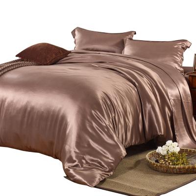 China JILI Grade A Silky Pure SILK Mulberry Silk Duvet Cover With Chocolate Color for sale