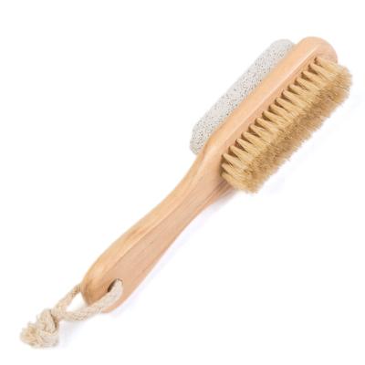 China Ec0-friendly Wooden Soft Long Handle Pumice Bath Brush for sale