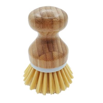 China Viable Round Japanese Style Pure Head Solid Wood Pot Brush Dishwashing Brush Flexible Kitchen Cleaning Brush for sale