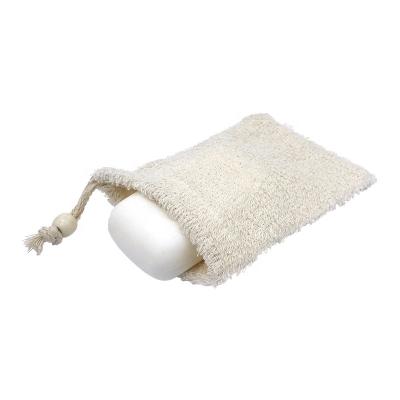 China Shower Eco Friendly Organic Bamboo Fiber Exfoliating Soap Bag With Drawstring Mesh Net Bag For Shower for sale