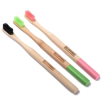 China Custom Logo High End Eco Friendly Bamboo Toothbrush Charcoal Bristle Toothbrush Eco Friendly for sale