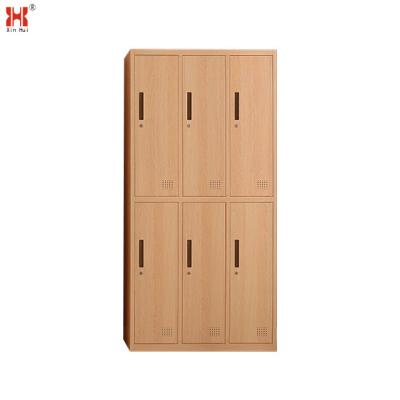 China Metal Office Style Clothes Storage Locker Cabinet Storage Furniture 6 Door Lockers Steel Like Almirah Wood for sale