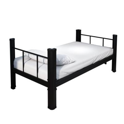 China (Size) Simple And Generous Bed Black Metal Iron Single Bed Adjustable White Metal Bed Frame Use For Bedroom for sale