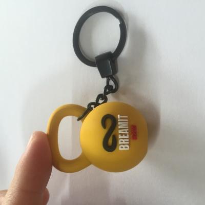 China 3D Gift Shape GYM Kettlebell Keychain for sale