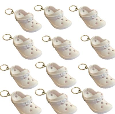 China Mini EVA Silicone PVC C Croc White Rubber Soft Shoe Promotion Gift Color Key Chain Key Chain Small Size for sale