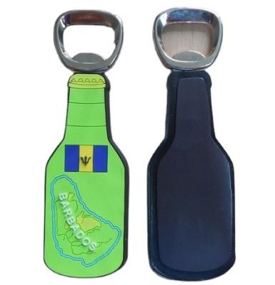 China Viable Soft Rubber Logo 2D Bottle Shape PVC Silicone 3D Opener Promotional Magnet for sale