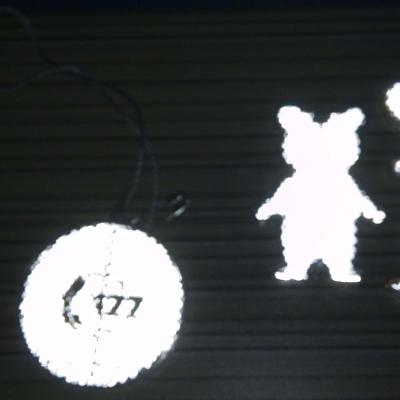 China Custom Made Reflective Reflective Plastic ABS Shape Bear Logo Security PVC Key Chain Safety Luminous at Night for sale