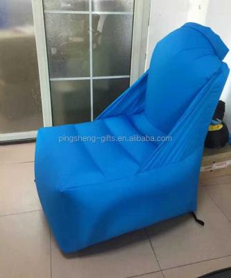 China 2018 popular portable fast indoor air inflatable chair of the beach, office air lounger with logo printing for sale