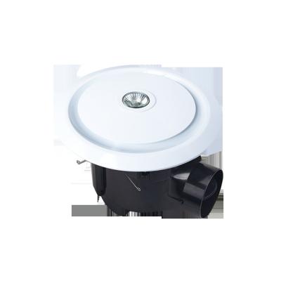 China Hotel Proyum Ceiling Mounted Fashion Round Exhaust Fan With LED Lighting Korea Bathroom Fan With Light for sale