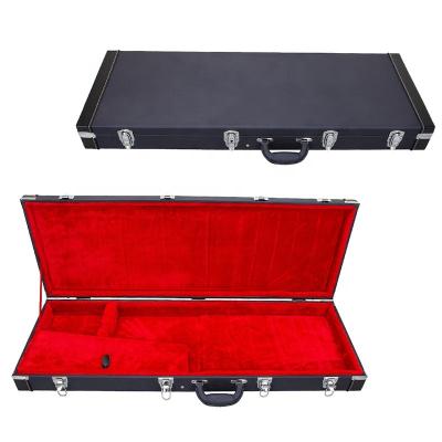 China Gitar/Electric Guitar Bass Box Black Leather Material Case Hand Held Guitar Bass for sale