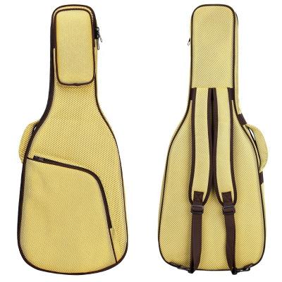 China Portable Wholesale Yellow Design 41 Inch With Classical And Acoustic Guitar Bags For Instruments Bag for sale