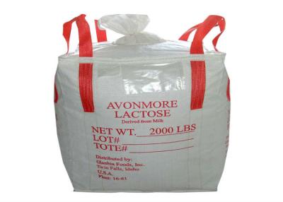 China 100% Virgin Polypropylene Jumbo Big Bag Red Cross Corner Lifting Founded for sale